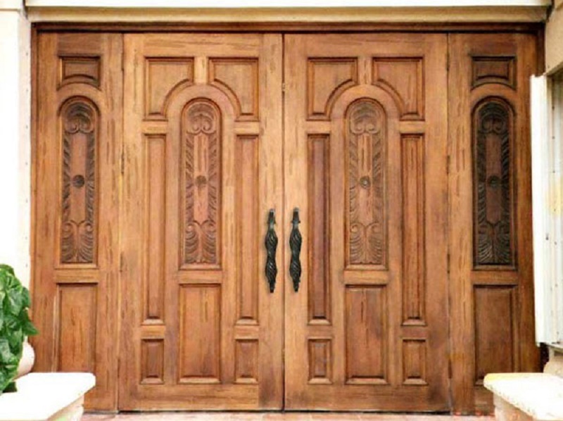 Mẫu cửa gỗ bốn cánh sang trọng